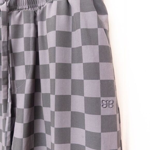 Albion Audrey Wide Leg Pants Slate Checkers Size XS Petite - Picture 5 of 9